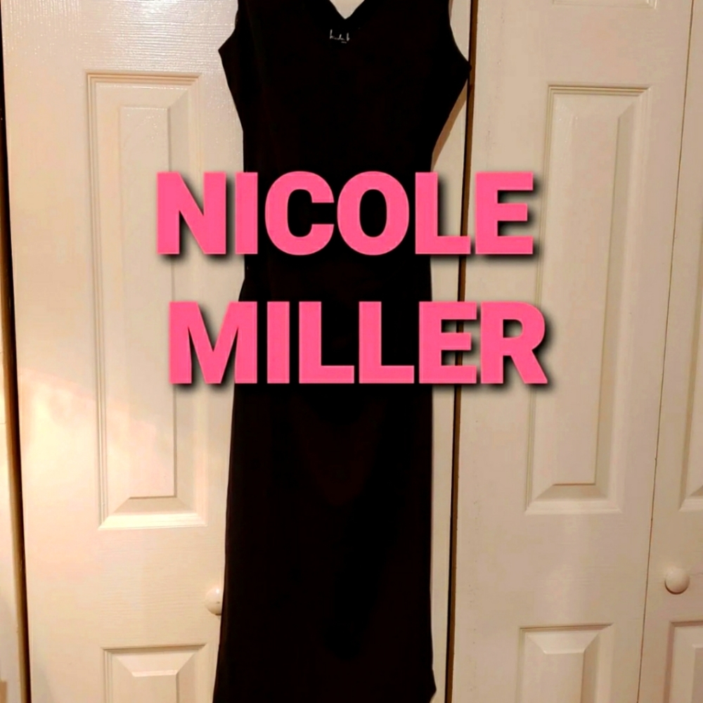 NICOLE MILLER little black dress size 6